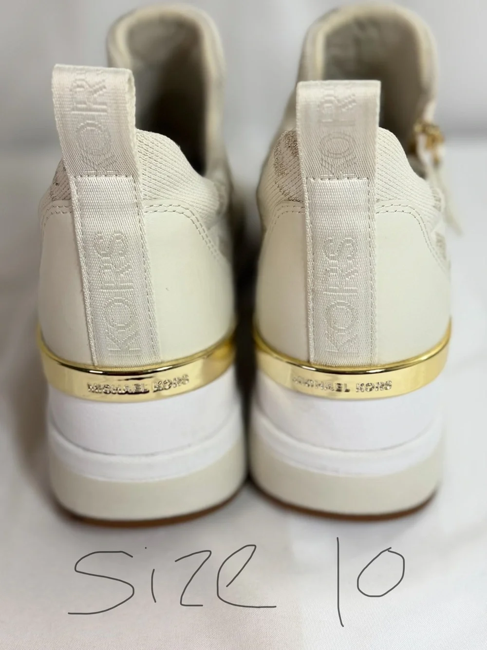 Women’s Slip-On Wedge Sneakers - Cream & Gold